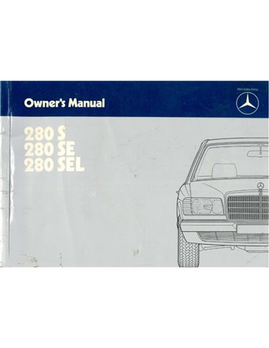 1984 MERCEDES BENZ S CLASS OWNERS MANUAL ENGLISH