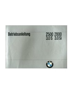 1973 BMW 2500 3000 3.0 S SI INSTRUCTIEBOEKJE DUITS