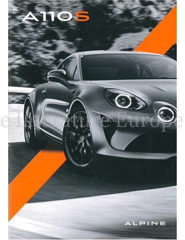 2018 ALPINE A110S BROCHURE FRENCH / ENGLISH