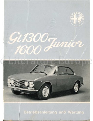 1975 ALFA ROMEO GT JUNIOR 1.3 / 1.6 BETRIEBSANLEITUNG DEUTSCH