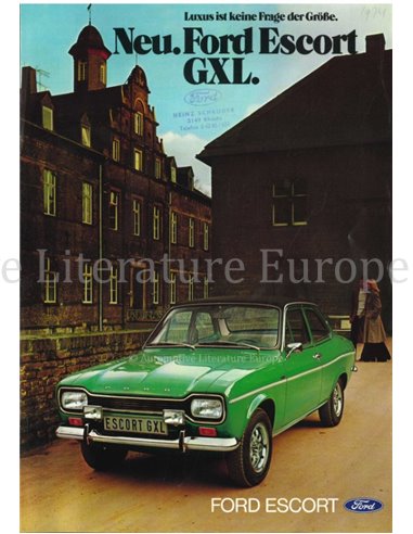 1974 FORD ESCORT GXL BROCHURE GERMAN