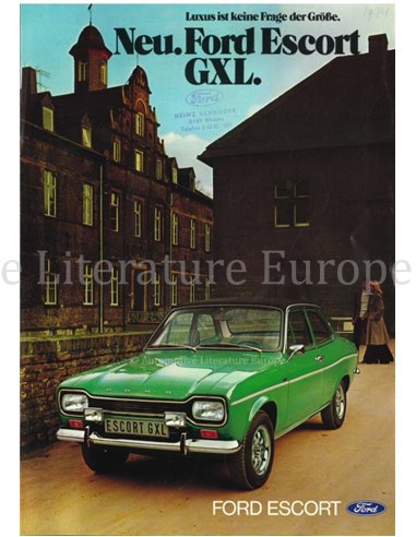 1974 FORD ESCORT GXL PROSPEKT DEUTSCH