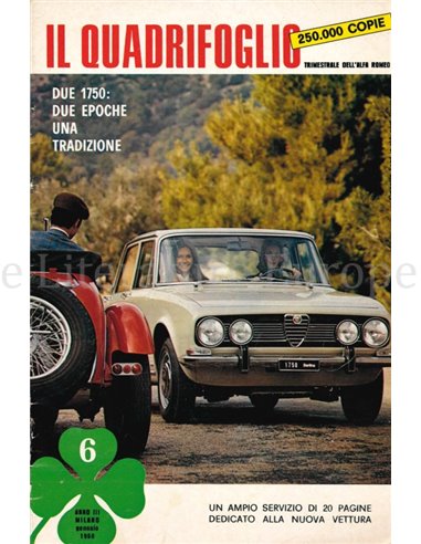 1968 ALFA ROMEO IL QUADRIFOGLIO MAGAZINE 6 ITALIAANS