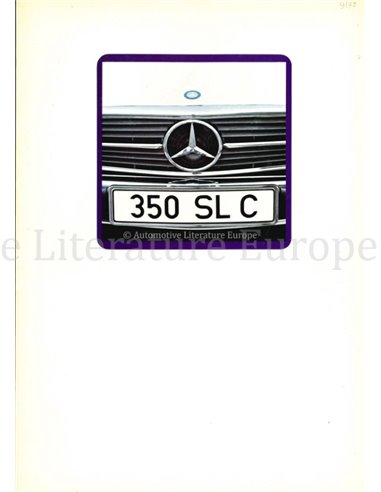 1972 MERCEDES BENZ 350 BROCHURE GERMAN