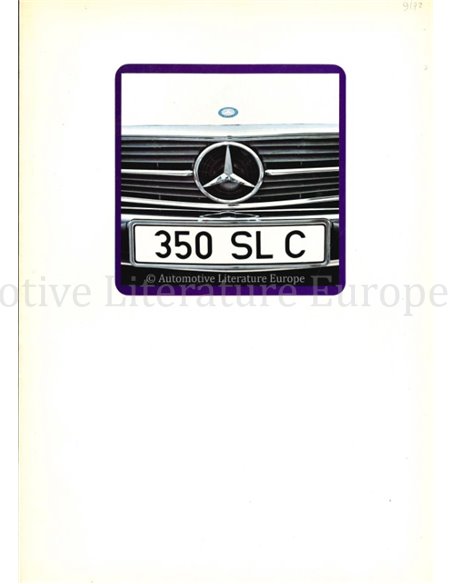 1972 MERCEDES BENZ 350 BROCHURE DUITS