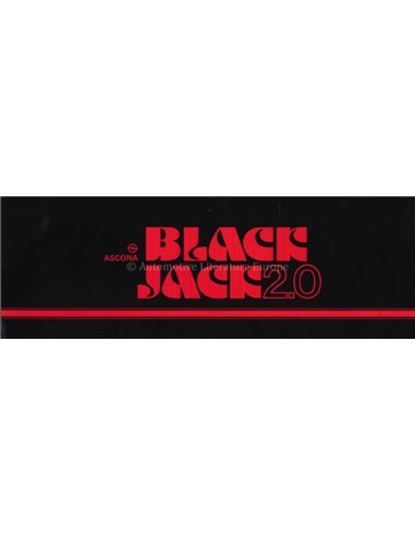 1980 OPEL ASCONA BLACK JACK 2.0 BROCHURE DUITS