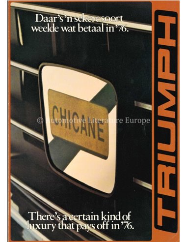 1976 TRIUMPH CHICANE BROCHURE SOUTH AFICAN