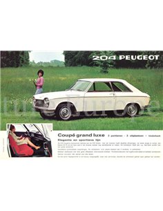 1967 PEUGEOT 204 CABRIOLET BROCHURE NEDERLANDS