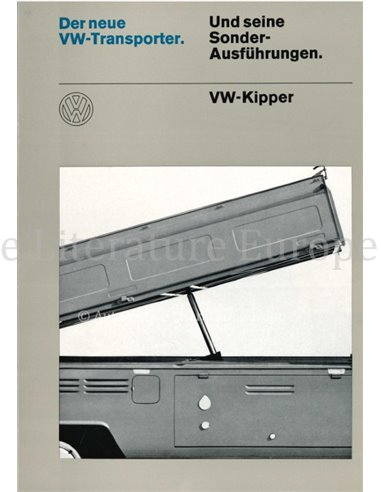 1968 VOLKSWAGEN TRANSPORTER KIPPER BROCHURE DUITS