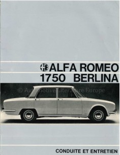1970 ALFA ROMEO 1750 BERLINA INSTRUCTIEBOEKJE FRANS