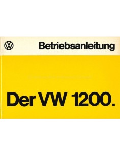 1975 VOLKSWAGEN KÄFER 1200 BETRIEBSANLEITUNG DEUTSCH