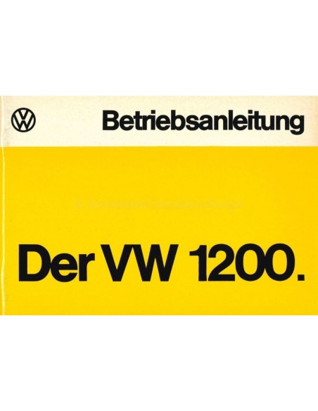 1975 VOLKSWAGEN BEETLE 1200 OWNERS MANUAL GERMAN