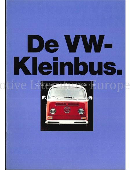 1971 VOLKSWAGEN KLEINBUS BROCHURE NEDERLANDS