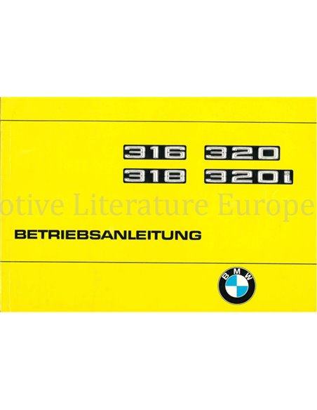 1975 BMW 3 SERIES OWNERS MANUAL GERMAN