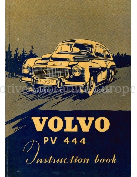 1957 VOLVO PV 444 BETRIEBSANLEITUNG ENGLISCH