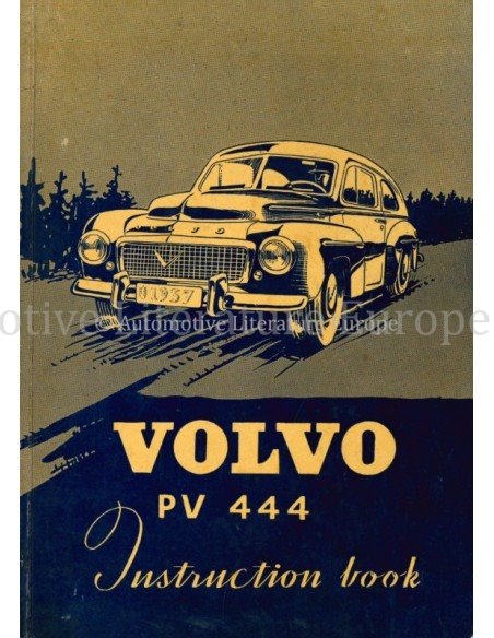 1957 VOLVO PV 444 INSTRUCTIEBOEKJE ENGELS