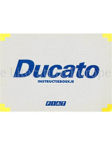 2001 FIAT DUCATO OWNERS MANUAL DUTCH
