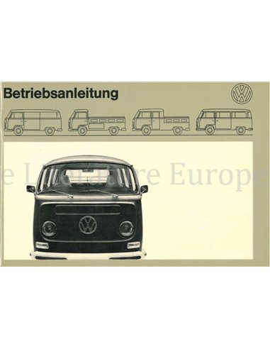 1971 VOLKSWAGEN TRANSPOTER T2 BETRIEBSANLEITUNG DEUTSCH