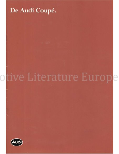 1983 AUDI COUPE BROCHURE NEDERLANDS