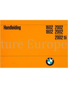 1971 BMW 1602 1802 2002 OWNERS MANUAL DUTCH