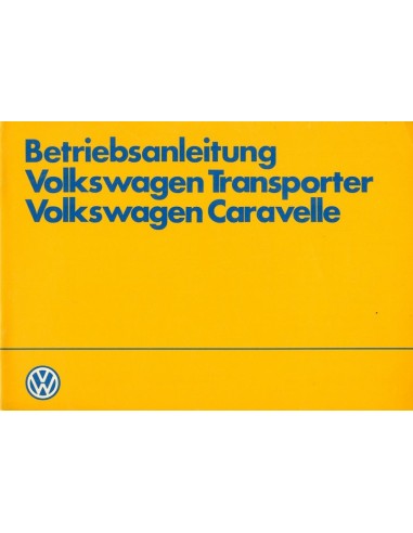 1983 VOLKSWAGEN CARAVELLE TRANSPORTER INSTRUCTIEBOEKJE DUITS