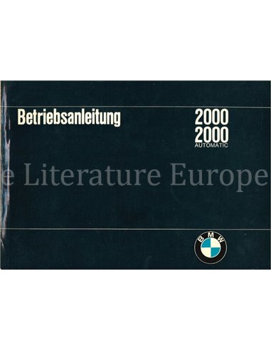 1968 BMW 2000 AUTOMATIC BETRIEBSANLEITUNG DEUTSCH