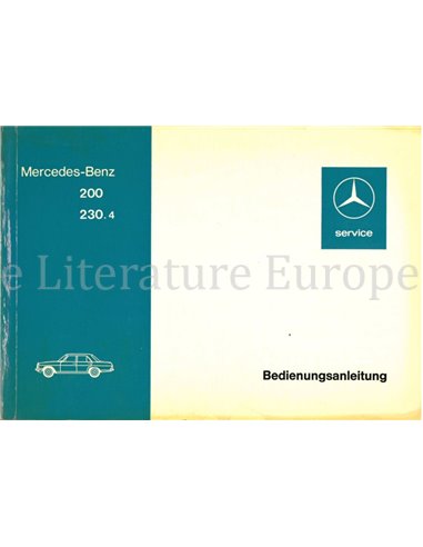 1974 MERCEDES BENZ E KLASSE BETRIEBSANLEITUNG DEUTSCH