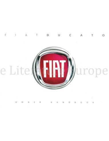 2018 FIAT DUCATO BETRIEBSANLEITUNG ENGLISCH