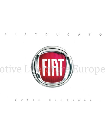 2018 FIAT DUCATO OWNERS MANUAL ENGLISH
