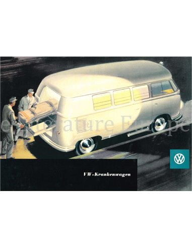 1956 VOLKSWAGEN KRANKENWAGEN BROCHURE DUITS