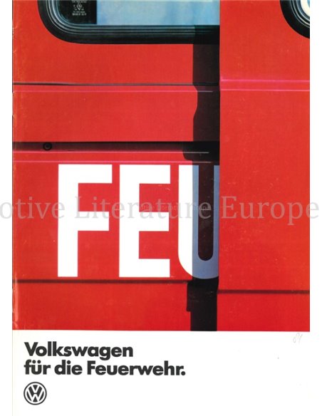 1981 VOLKSWAGEN T3  FEUERWEHR BROCHURE DUITS