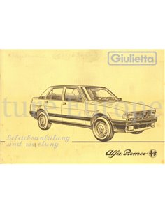 1983 ALFA ROMEO GIULIETTA OWNERS MANUAL GERMAN