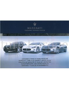 2009 MASERATI WARRANTY CARD & OWNERS SERVICE BOOK