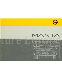 1985 OPEL MANTA INSTRUCTIEBOEKJE NEDERLANDS