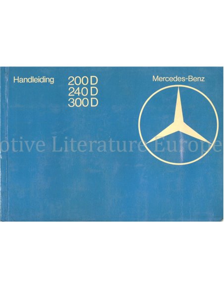 1981 MERCEDES BENZ E KLASSE INSTRUCTIEBOEKJE NEDERLANDS