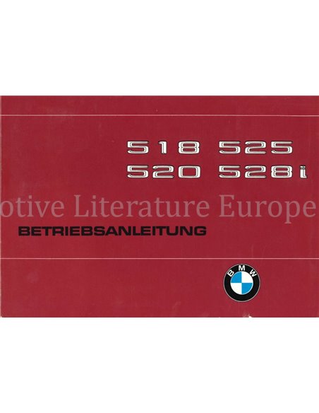 1978 BMW 5 SERIES OWNERS MANUAL GERMAN