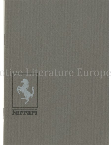 copy of 1974 FERRARI VERKAUFS - UND SERVICE ORGANISATION HANDBUCH 93/74