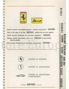 1974 FERRARI VERKAUFS - UND SERVICE ORGANISATION HANDBUCH 2