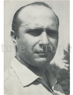 1956 FERRARI JUAN MANUEL FANGIO POSTCARD