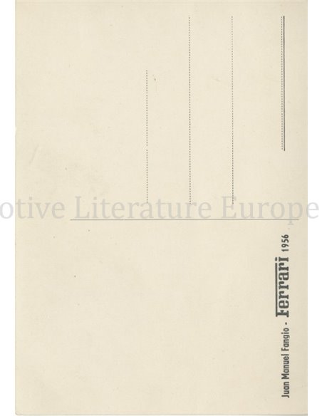 1956 FERRARI JUAN MANUEL FANGIO POSTKARTE