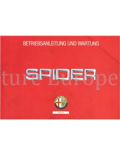 1991 ALFA ROMEO SPIDER IV INSTRUCTIEBOEKJE DUITS