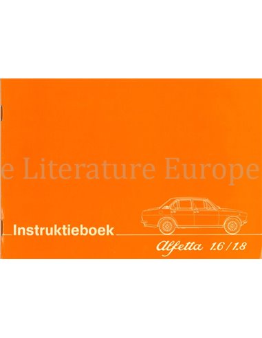 1978 ALFA ROMEO ALFETTA 1.6 / 1.8 INSTRUCTIEBOEKJE NEDERLANDS