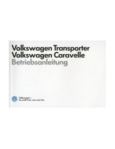 1989 VOLKSWAGEN CARAVELLE TRANSPORTER INSTRUCTIEBOEKJE DUITS