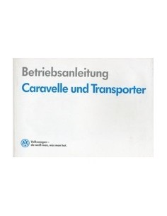 1990 VOLKSWAGEN CARAVELLE TRANSPOTER INSTRUCTIEBOEKJE DUITS