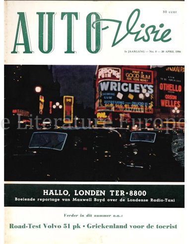 1956 AUTOVISIE MAGAZINE 8 NEDERLANDS