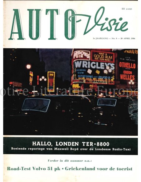 1956 AUTOVISIE MAGAZINE 8 DUTCH