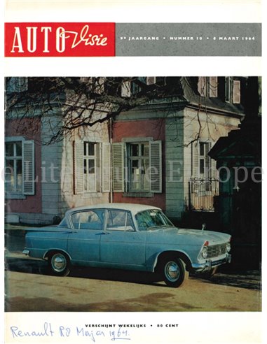 1964 AUTOVISIE MAGAZIN 10 NIEDERLÄNDISCH