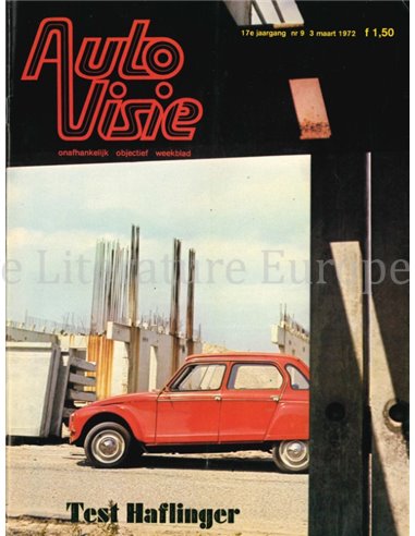 1972 AUTOVISIE MAGAZINE 9 DUTCH