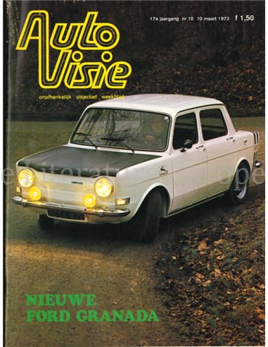 1972 AUTOVISIE MAGAZINE 10 DUTCH