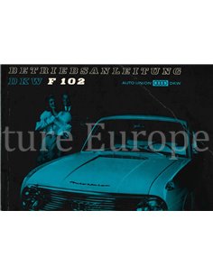 1965 AUTO UNION DKW F102 OWNERS MANUAL GERMAN